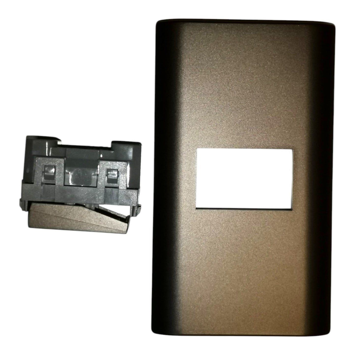 Royu 1 Gang 1 Way Switch 15A 220V with Plate Cover Dark Gray PLANO Series RMP1/RMS6-A/DG