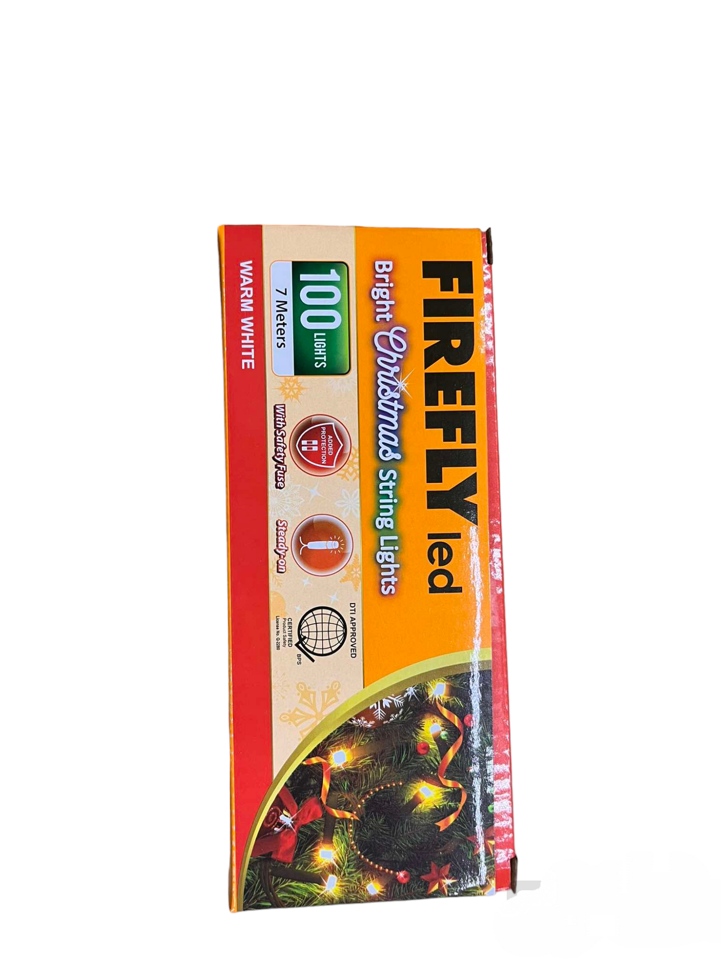 Firefly LED Christmas Light 100 LED Bulbs String Light Green Wire Steady Warm White 3000K 7 Meters 7W 220V Indoor Only  Firefly FXL1110020WW