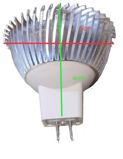 Denko 3W LED MR-16 12V DC, MR16 3W LED GU 5.3