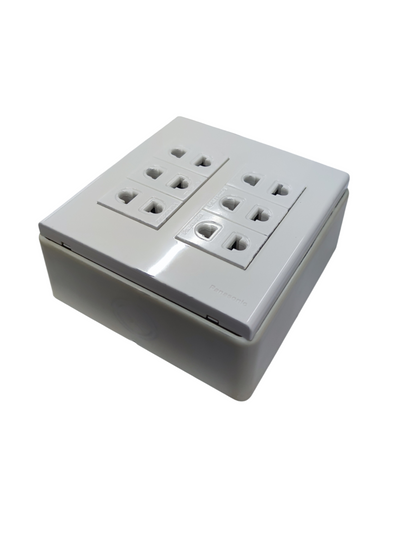 Panasonic 6 Gang Universal Outlet with Utility WEG6806+(6XWEG10919-5)+Utility
