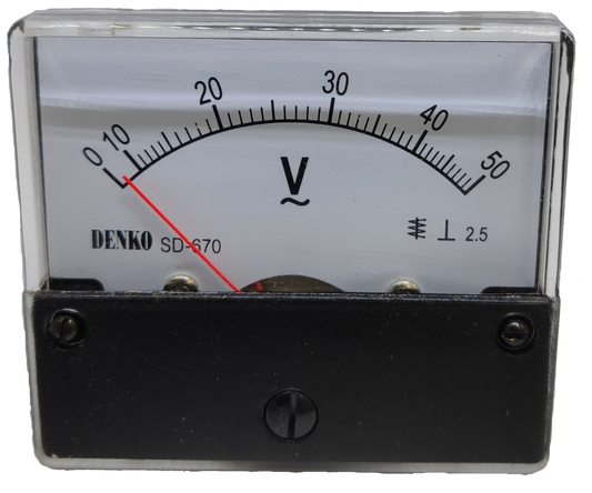Denko Panel Meter 50V AC 60 x 70mm
