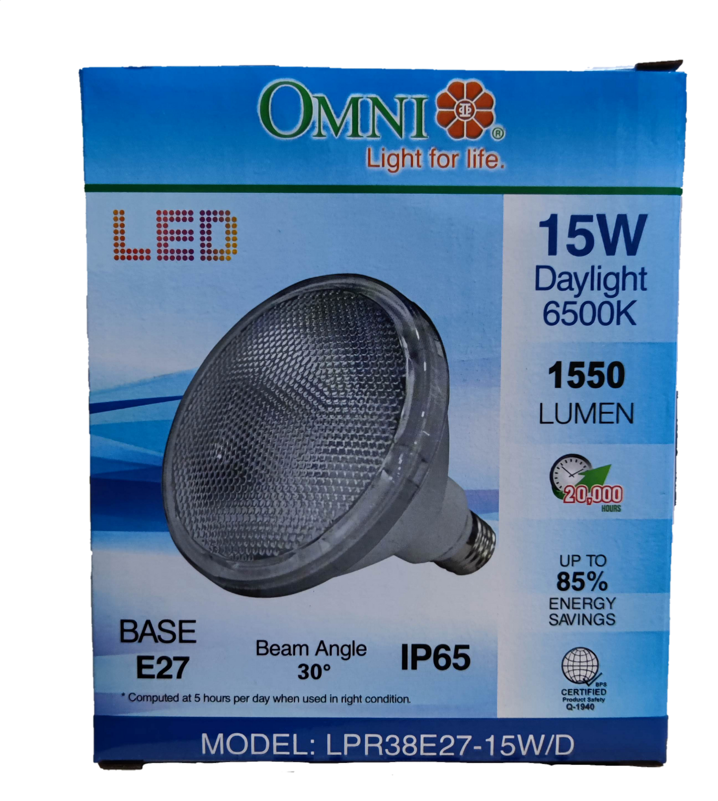 Omni 15W PAR 38 E27 220V Daylight LPR38E27-15W/D, LED PAR 38 15W E27 220V Dalyight