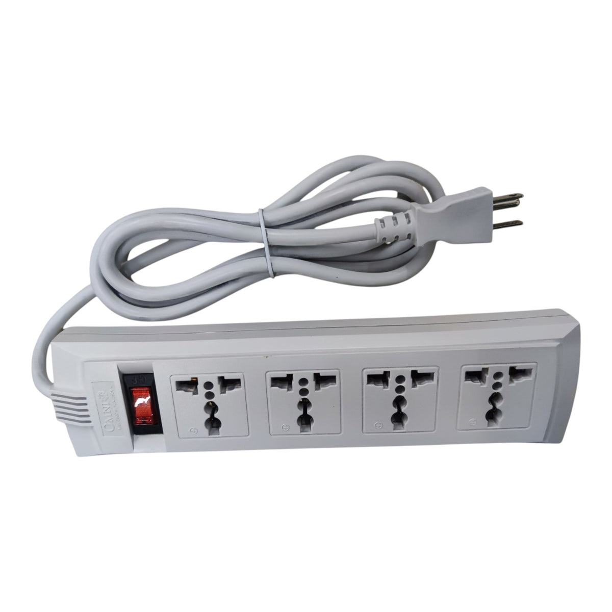 Omni 4 Gang Universal Outlet Extension Cord  with Switch 1.83 Meters Length WEU-104-PK