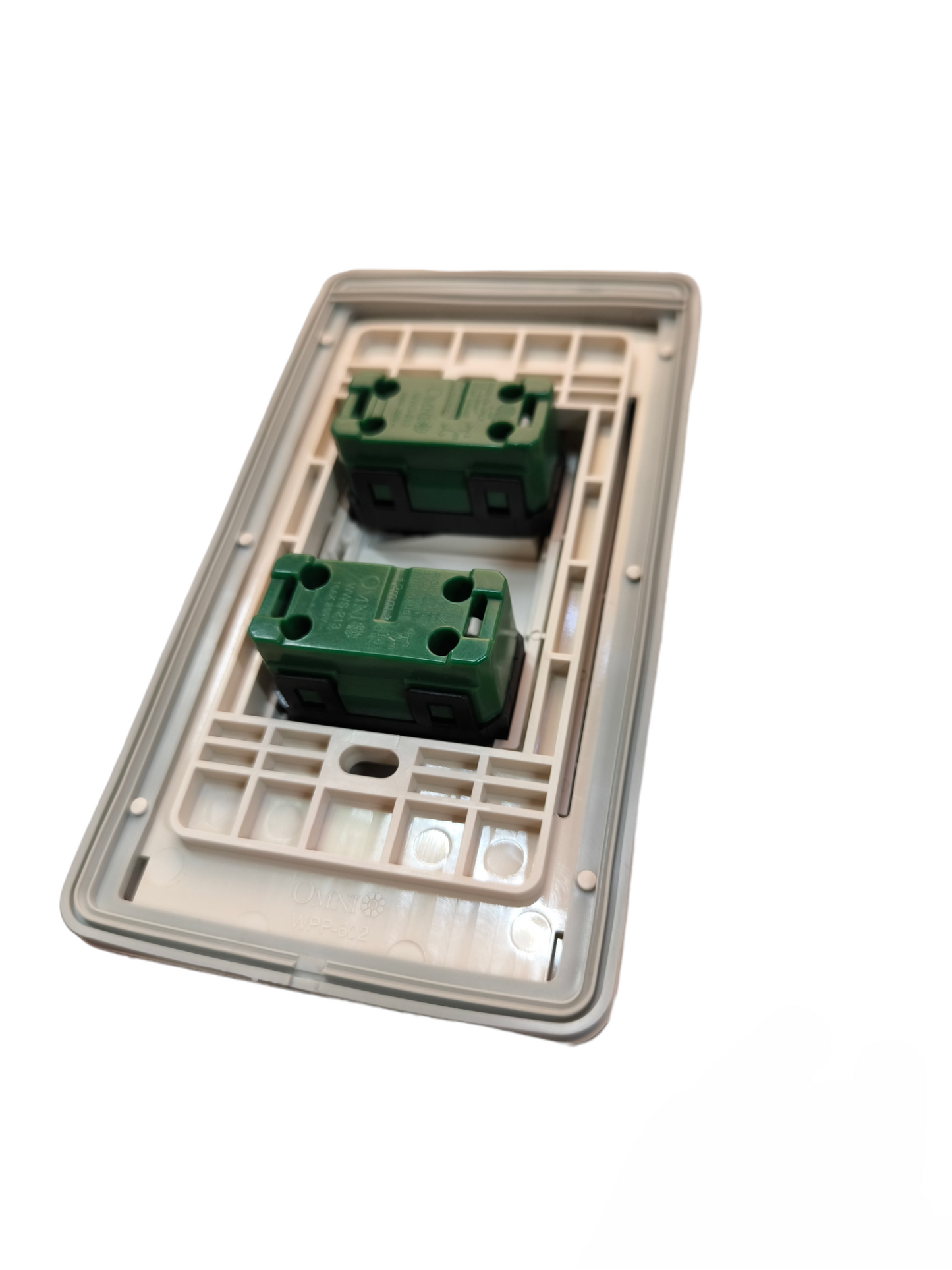 Omni Weatherproof 2 Gang 3 Ways Switch 16A 250V with Stainless Plate WPP-602+WWP-112S+(WWS-223x2)