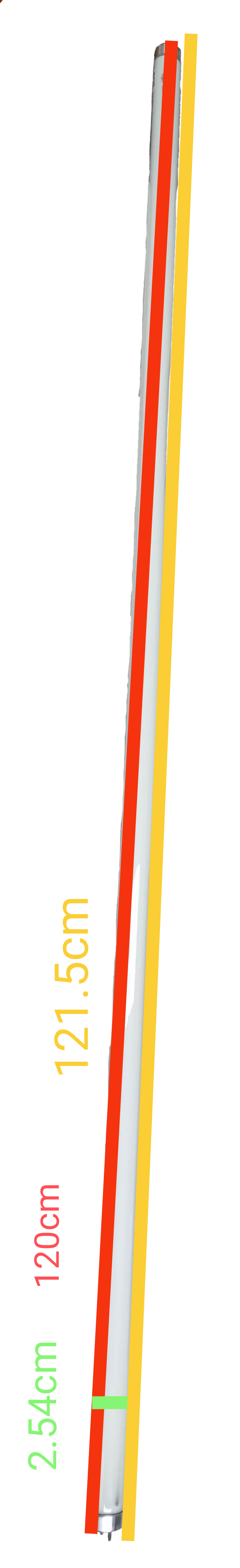 Irisram 36W Fluorescent Tube T-8 Aquarium light tube measuring 121.5cm with white and red colors