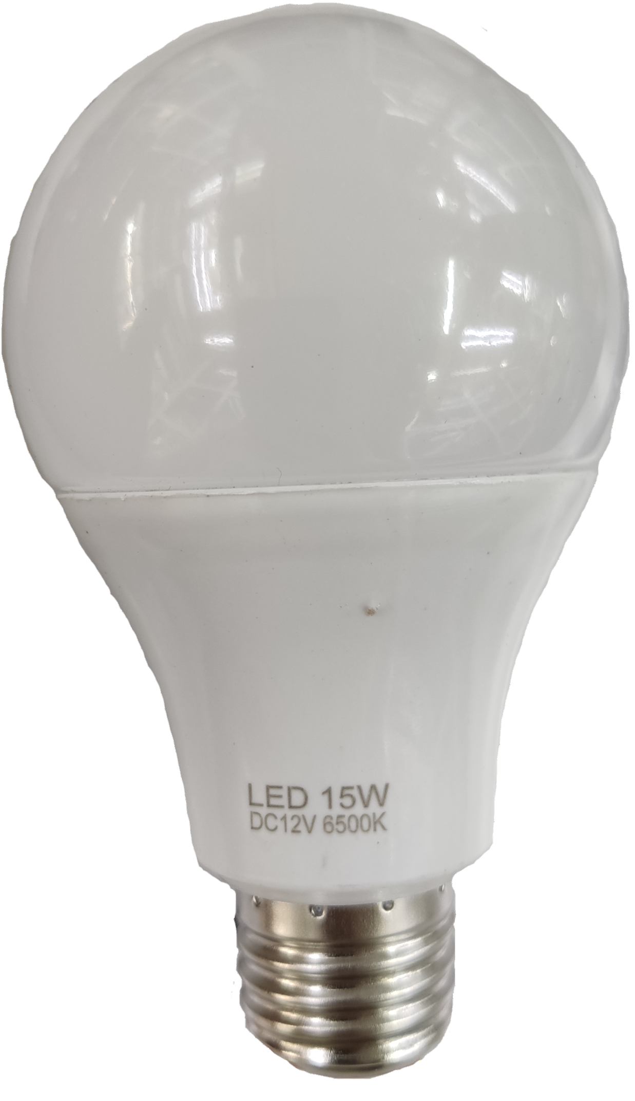 LED Bulb 12V DC 15W E27 Daylight ( needs Battery to light up)