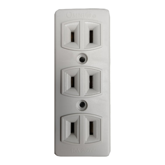 Omni  3 Gang Extension Outlet Surface Type  10A 250V STO-003
