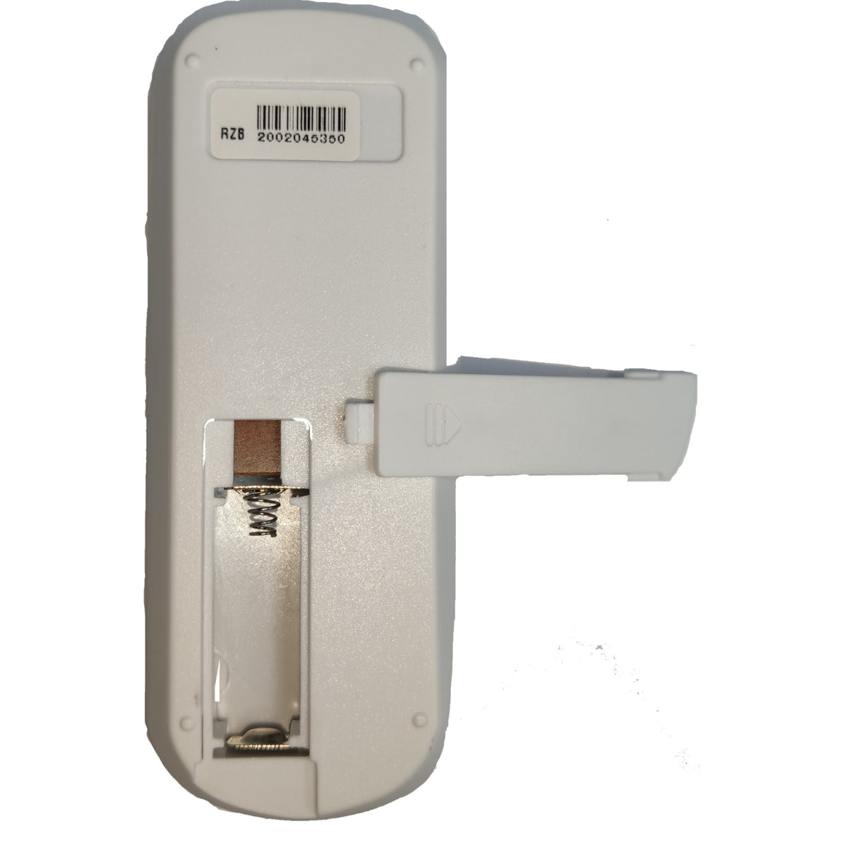 Close-up of a door handle lock mechanism on a white background
