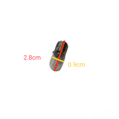 Tire with measurements on a white background 3W Pilot Lamp E10 60V Made in Japan Indicator Bulb Pilot Light Electx Electrical SUpply