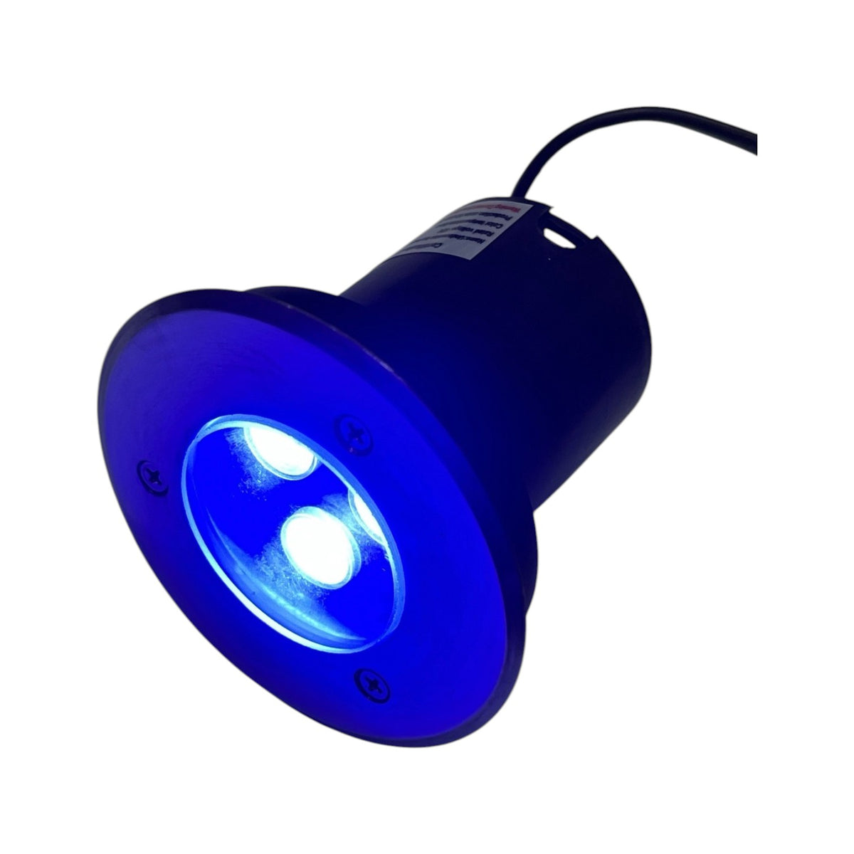 Blue underwater light with a white background