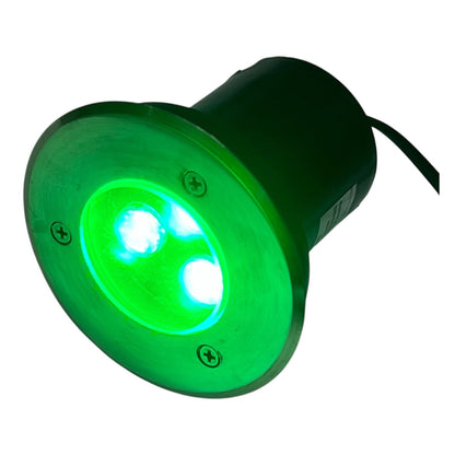Green underwater light on a white background