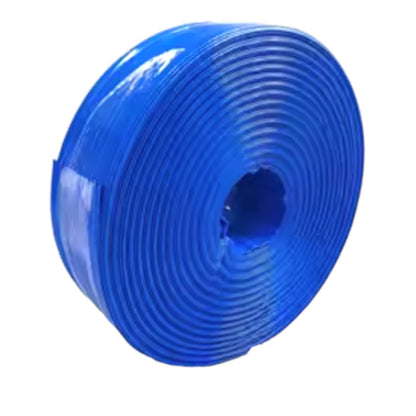 A roll of bright blue plastic cable protective sheathing or conduit, shown on a plain white background.