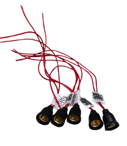 Omni  Pigtail Socket E12 E12-102 (5PCS) , E-12 Rubber Socket