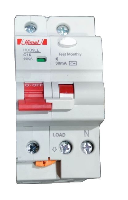 Himel 16A 6 KAIC 30mA 1P+N 220V AC HDB9LEN32IC16S, RCBO Residual Circuit Breaker with OverLoad