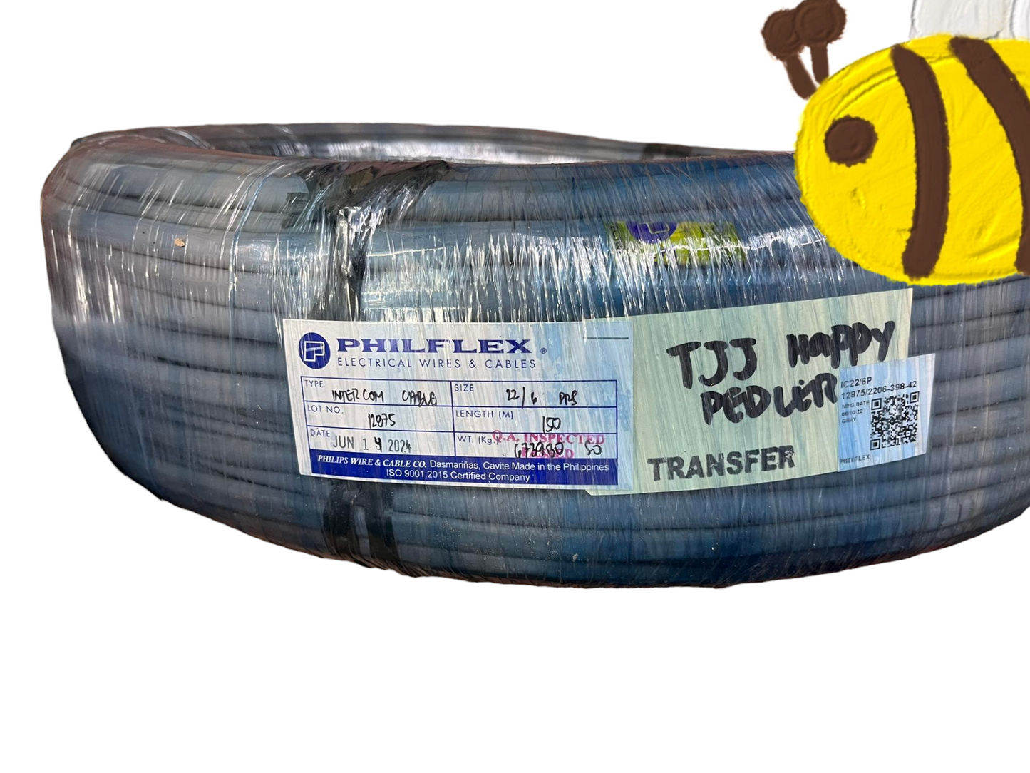 Phiflex Intercom Cable 6 pairs 0.65mm or AWG 22 Solid ( 12 Cables)