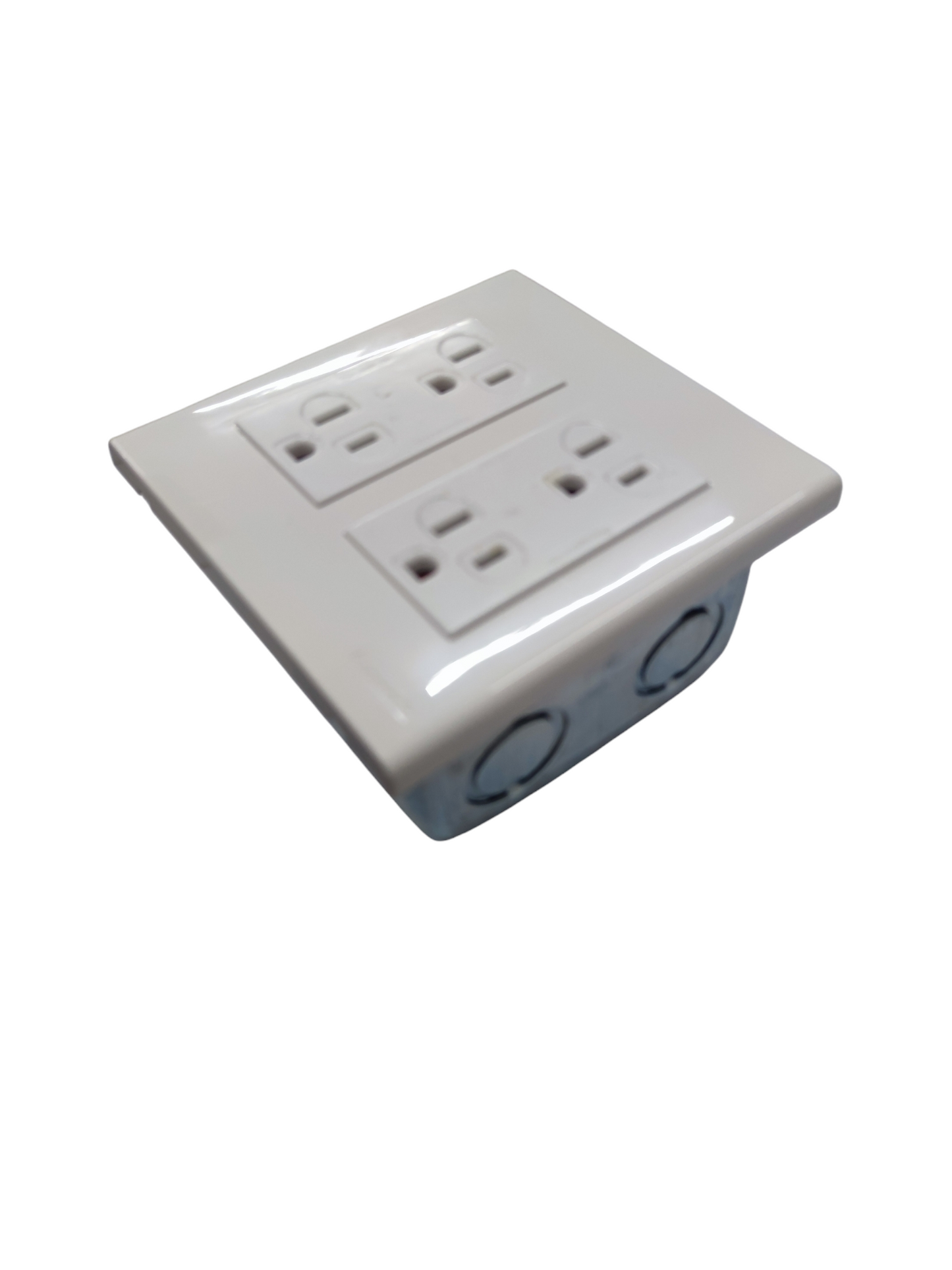 Panasonic 4 Gang Flat Pin Outlet with Ground 16A 220V WEG6806+(2XWEG1512-5)+Utility Box