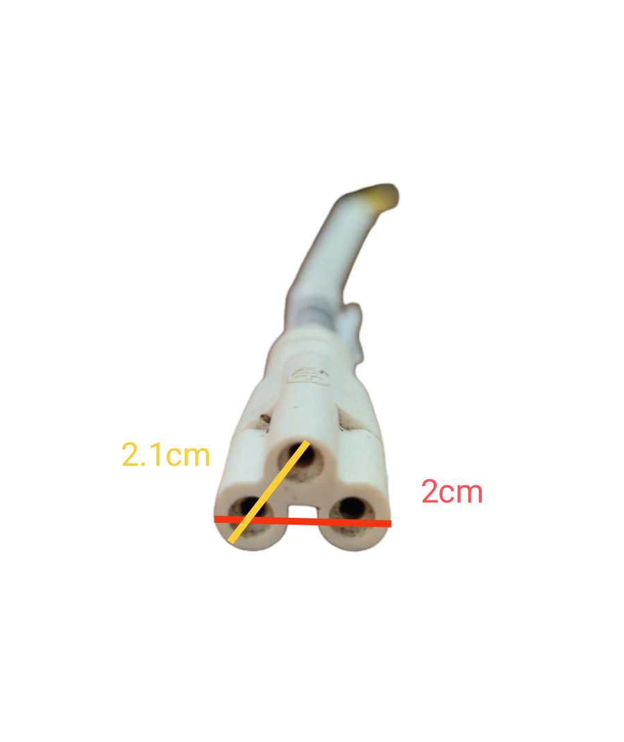 Local T-5 AC Cord Connector End to End (3Pins)