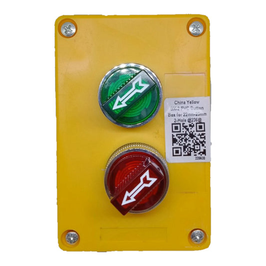 Auspicious Illuminated Selector Switch 22mm 3A 220V Red 3 Position + Green 3 Position with Surface Type Box