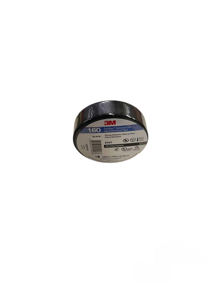 3M black flame retardant electrical tape roll for electrical trade tools and testers