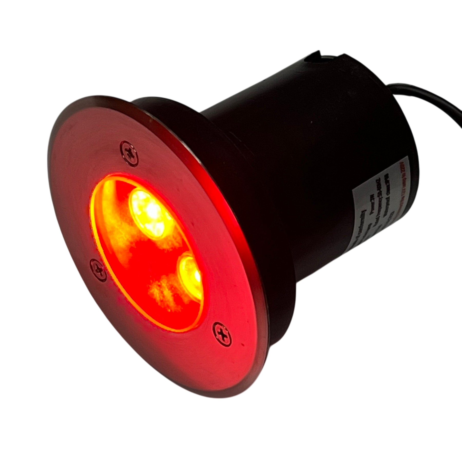 3W 12V LED underwater pool lighting emitting red light with durable housing for pool accessories