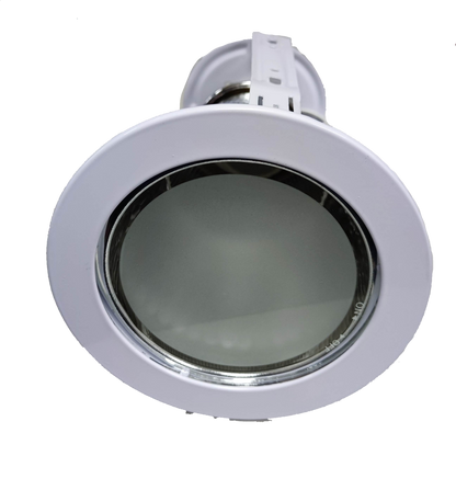 Biglite 4 inch E27 downlight fixture with white trim for ceiling lighting installation