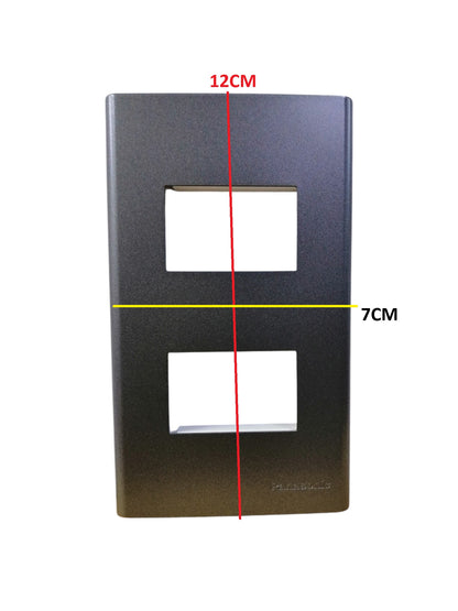 Panasonic Wide Series 2Gang Plate Cover Metallic Gray WEG6802MH-1