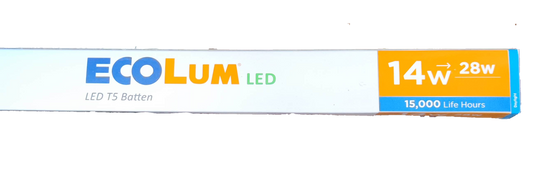 Ecolum 14W T-5 Batten LED 220V Daylight LED T5 Fluorescent Tube 14W 220V 6500K 1170mm length