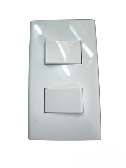 Omni 2 Gang 3 Way Switch with Plate Cover 16A 250V AC WWP-112+(WWS-223x2)