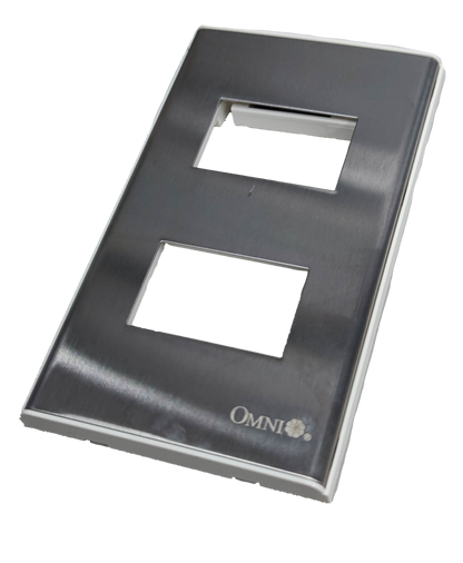 Omni 2 Gang Plate Chrome Cover Device WWP-112S