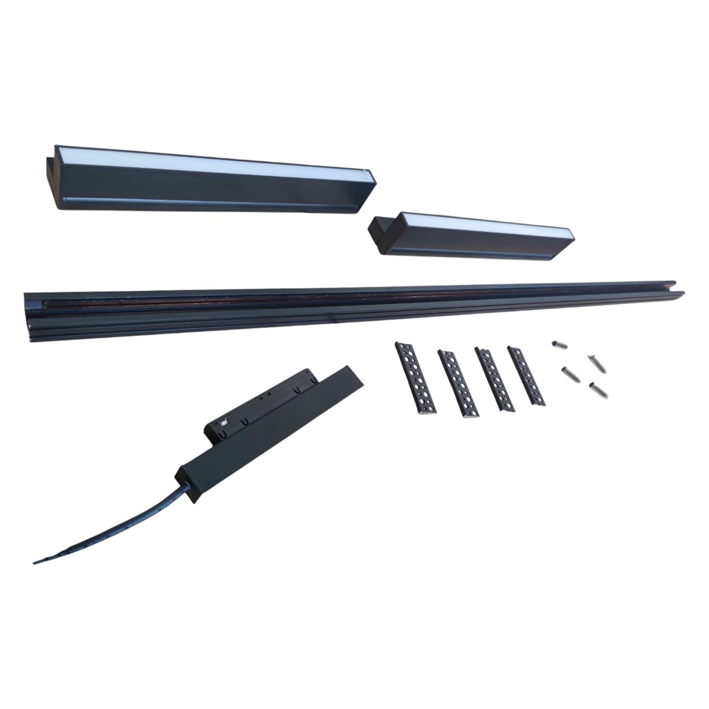 Magnetic Track Light 1 Meter 26mm with 2pcs 18W LED Foldable Flood Track Light 220V Daylight 6500K ( ILLUMIQ TERRA)