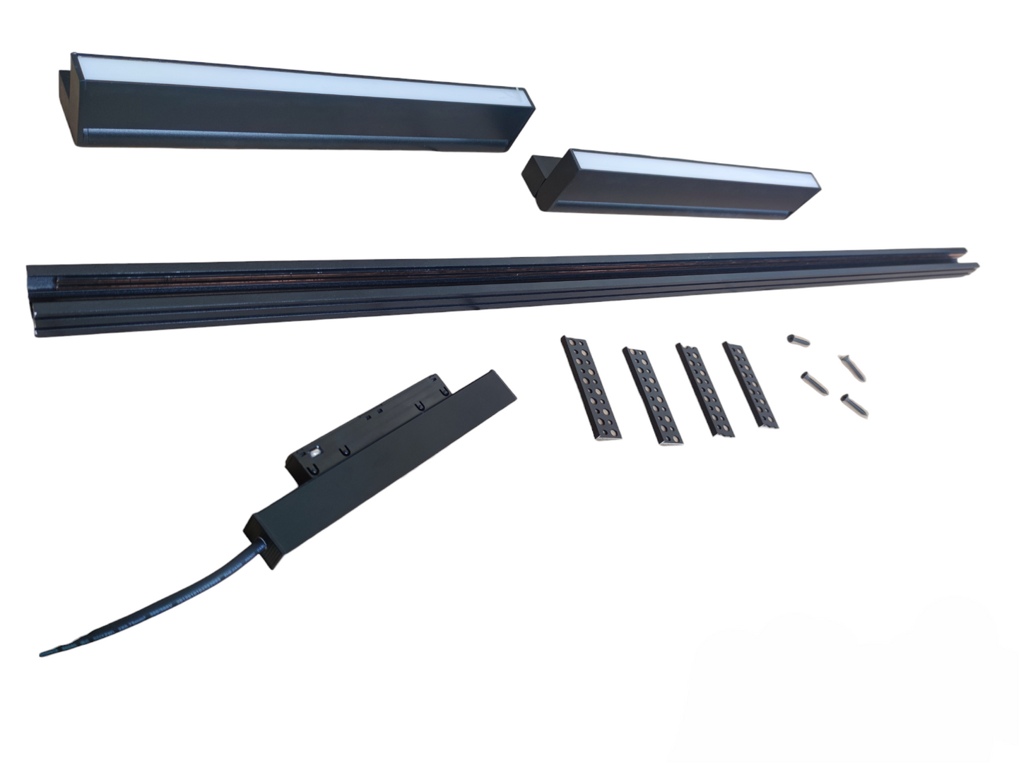 Magnetic Track Light 1 Meter 26mm with 2pcs 18W LED Foldable Flood Track Light 220V Daylight 6500K ( ILLUMIQ TERRA)