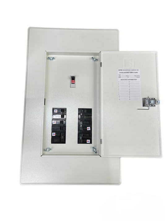 Koten & GE Panel Board 125A 2 Pole Main 250SPS with 6 Branches 2 Pole Bolt On TQC