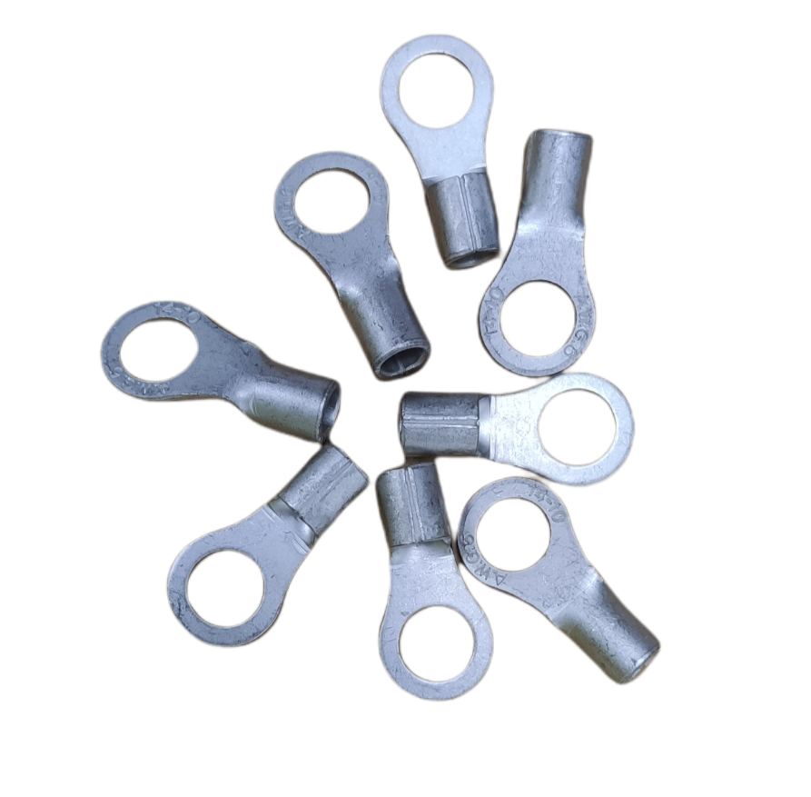 local Terminal Lugs Ring Type Without Insulation 14mm (4Pcs + 4Pcs Free) , Ring Terminal Lugs,  Round Terminal Lugs
