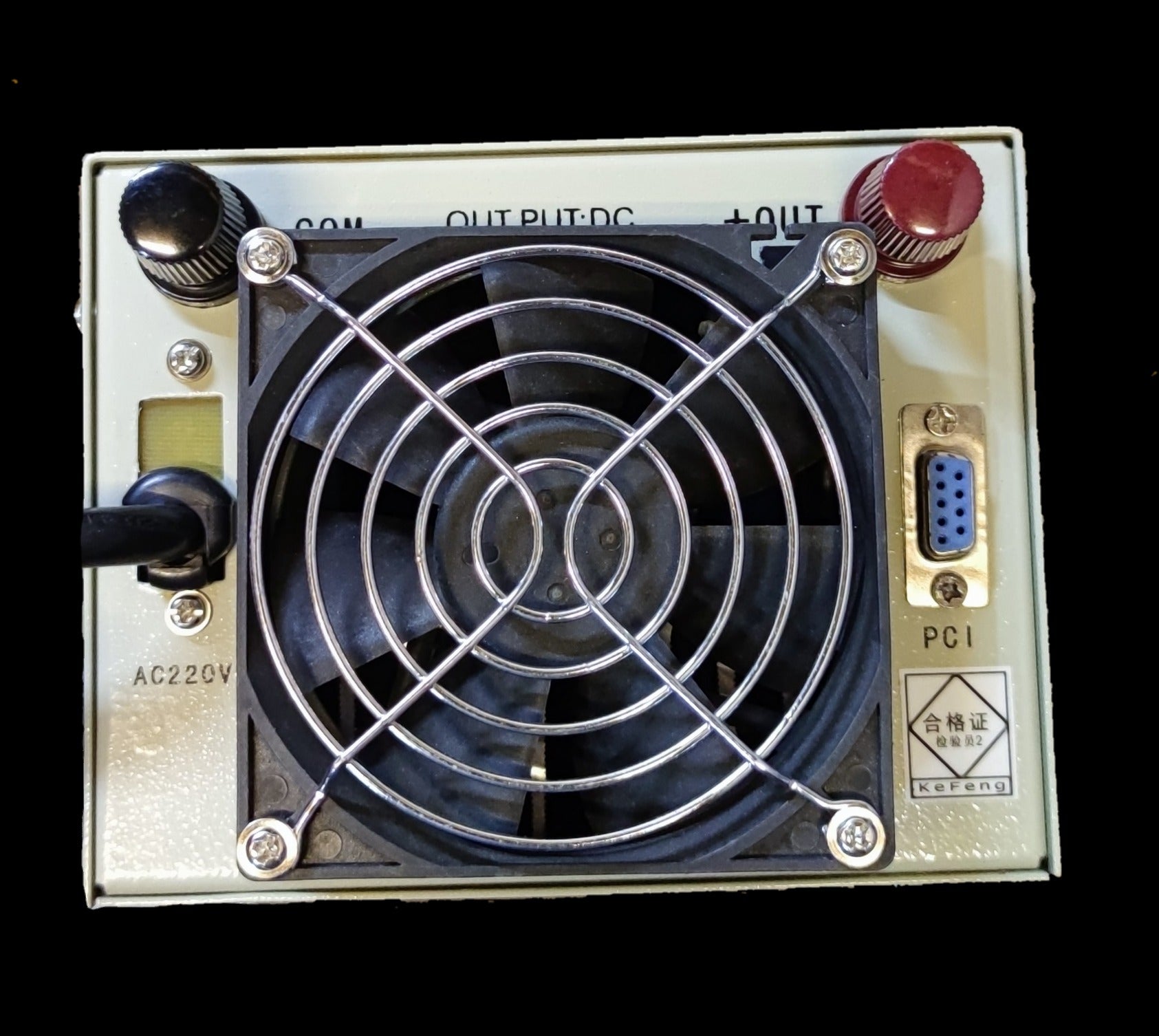 ZwitseRise 48V 30A regulated power supply with cooling fan and output terminals