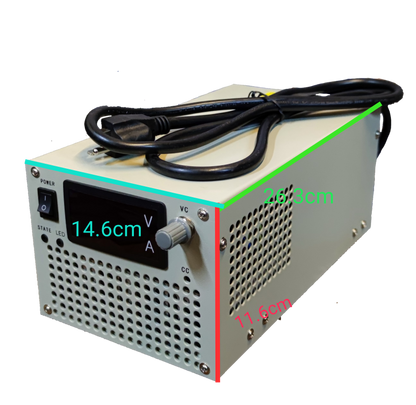 ZwitseRise 48V 30A regulated power supply with digital display and cooling vents