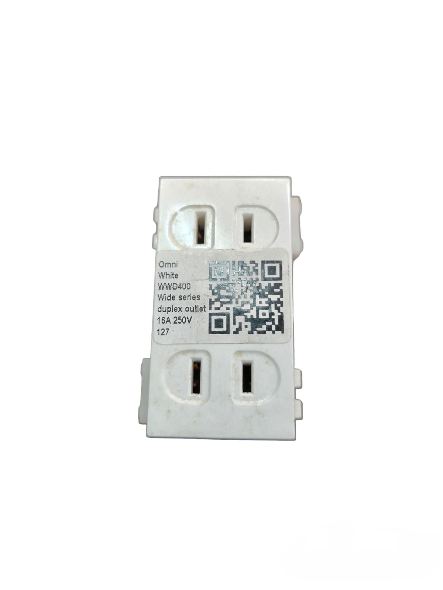 Omni Duplex Flat Pin Outlet 15A 250V Wide Series WWD-400