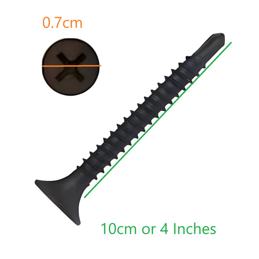 Gypsum Screw for Metal 4 Inches CAA-GSM-Steel4 Black Screw for Metal Parring 1Pc