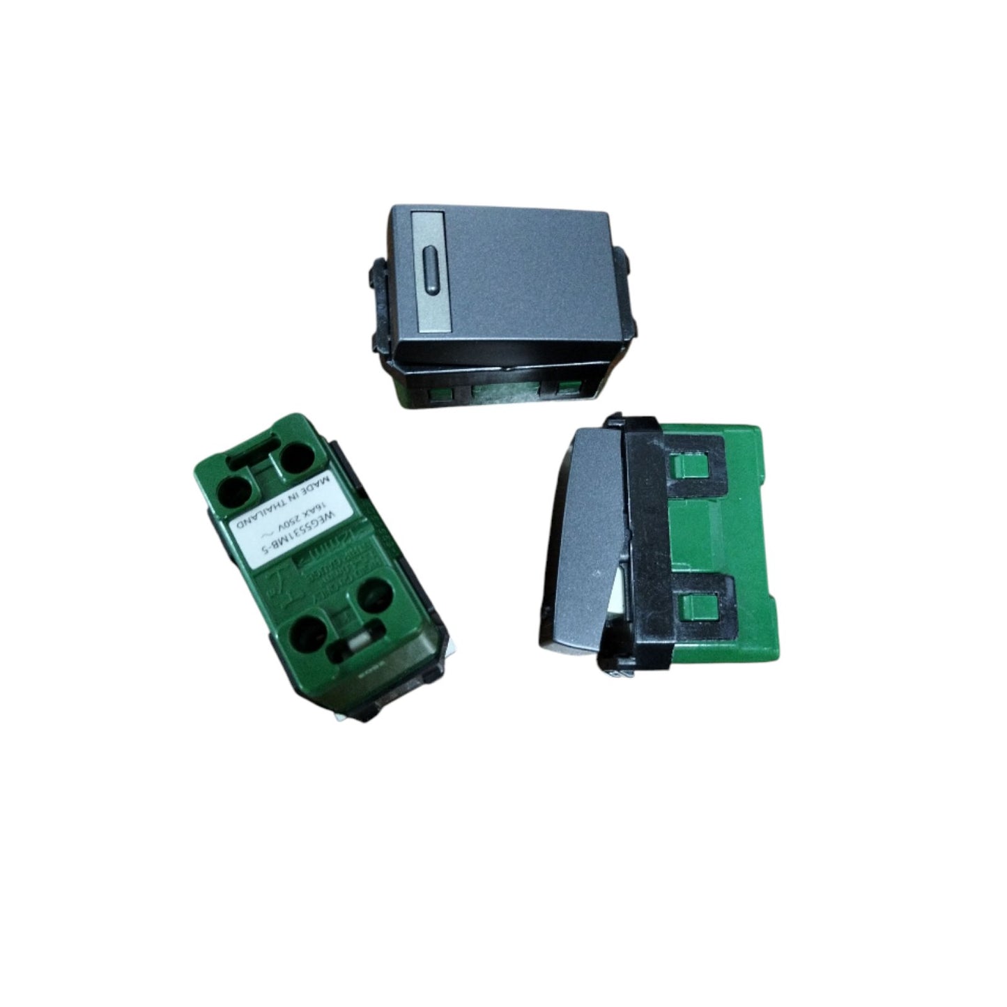 Panasonic Non-Illuminated 3 Gang Switch Refina series 1 way (Metallic Black)