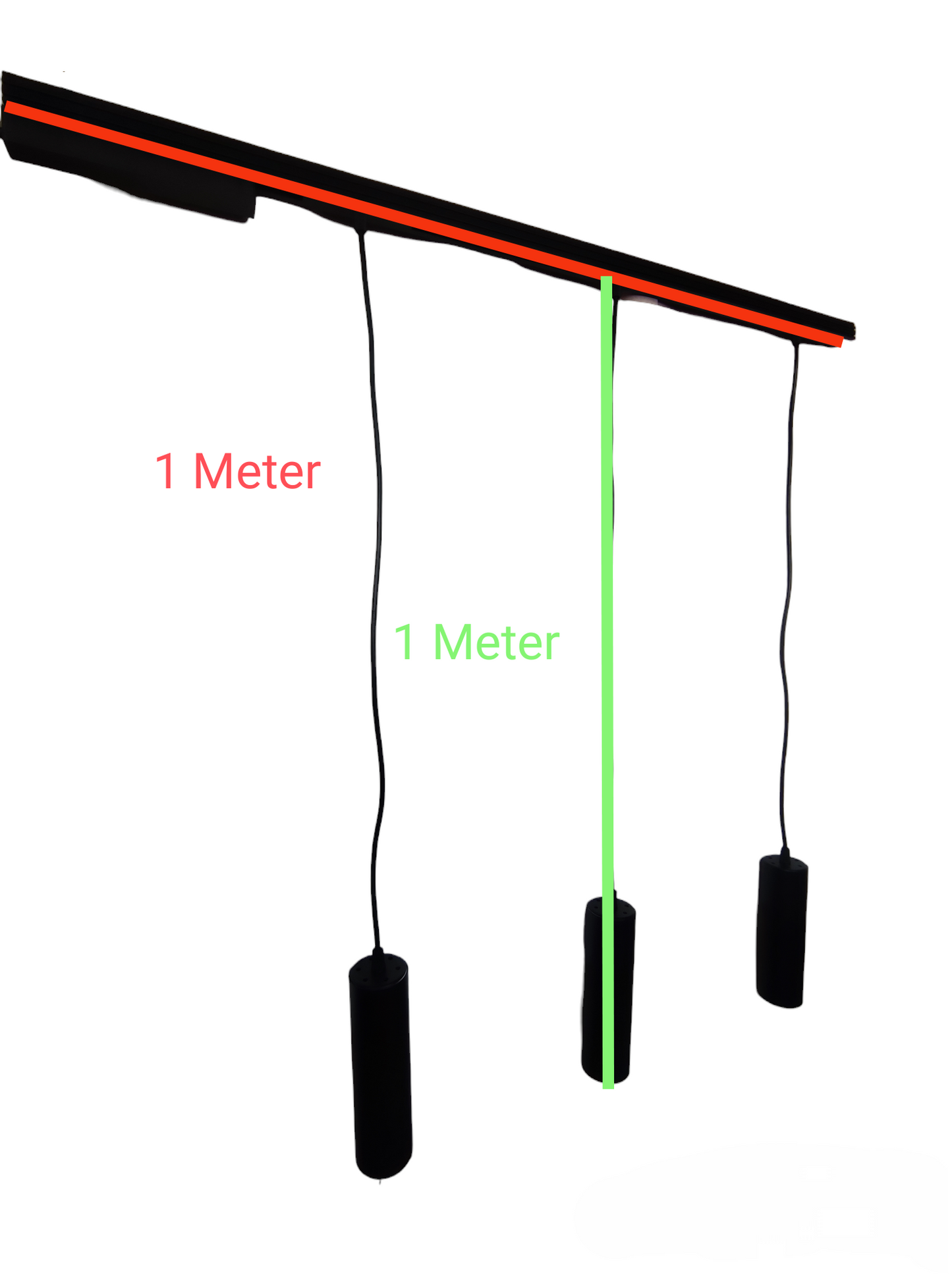 ILLUMIQ TERRA Magnetic Track Light 1 Meter 26mm with 3Pc 12W LED Pendant Track Light 220V Warm White 3000K