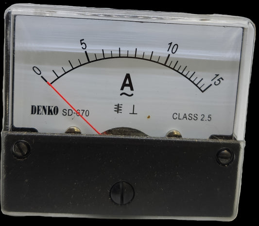 Denko Panel Meter 15A AC 60 x 70mm