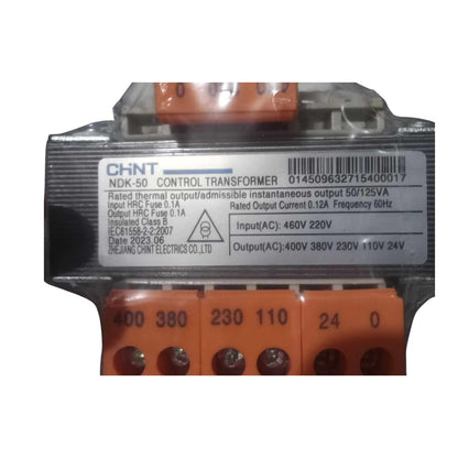 Chint Control Transformer Primary 400V/230V or 480V/240V Secondary 115/120,36,24,6V AC Available in 25VA to 3000VA