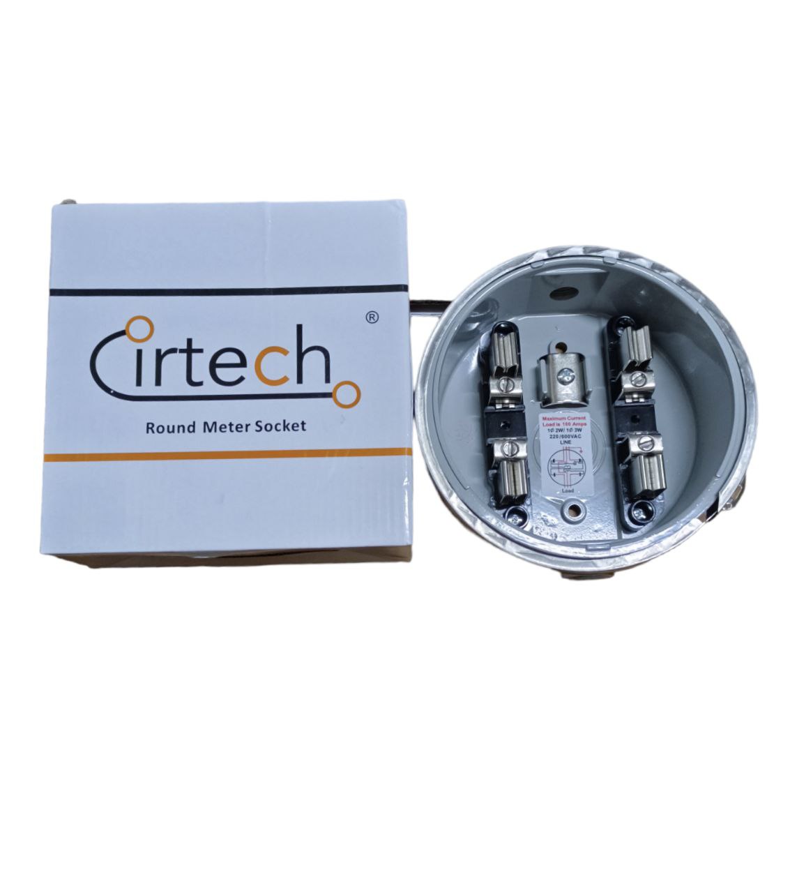 Cirtech Round Meter Base 1/2 ", Electrical Meter Base, KWH Meter Base 4 Jaws