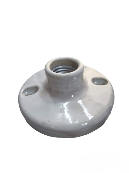 Kopez white ceramic 4x4 electrical receptacle socket base for lighting installation