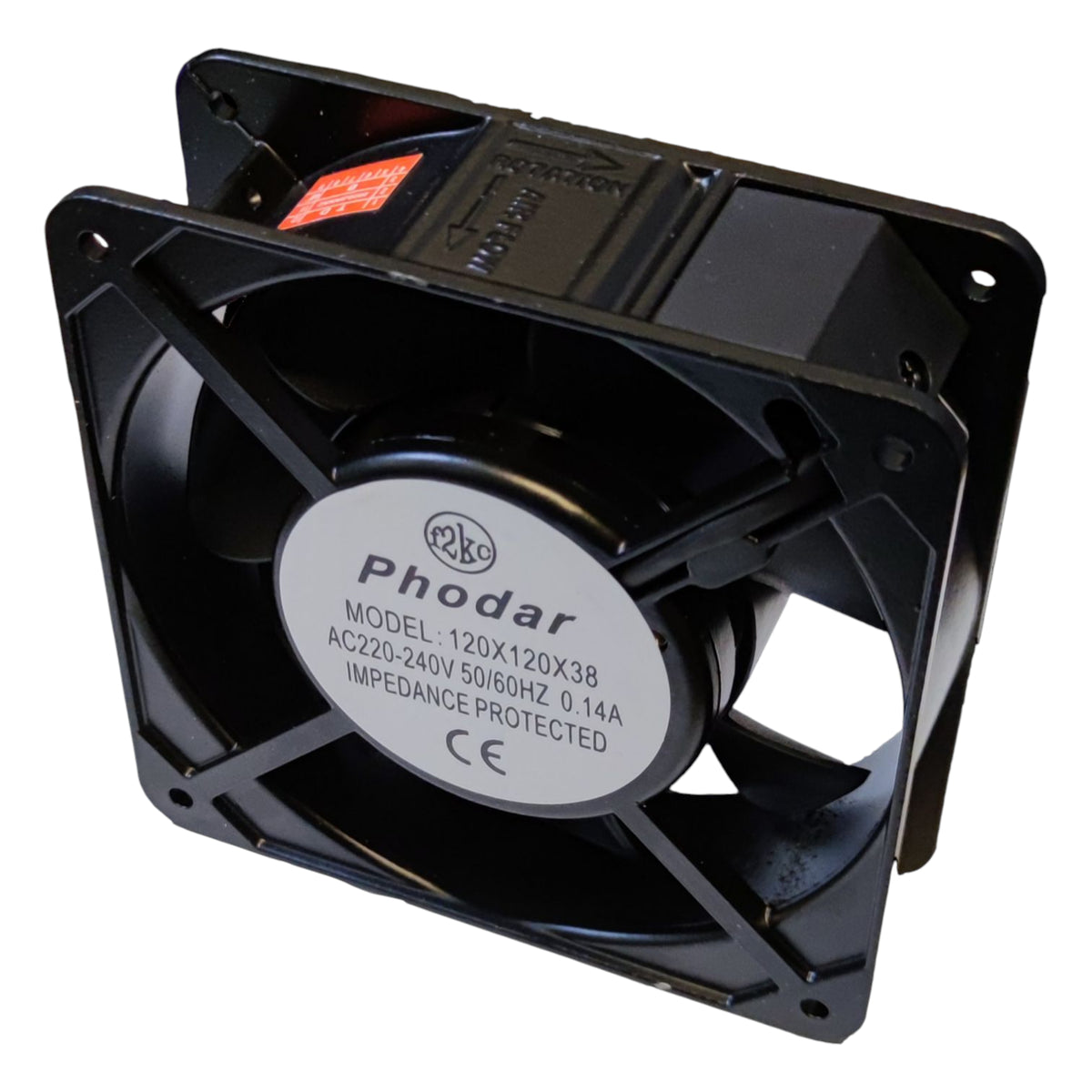 4x4 Box Fan 220V 10cm x 10cm 5 Blades 120mm x 120mm x 38mm