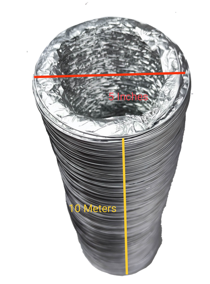 Tailee 5 inch aluminum flexible duct for stoves and cooktops measuring 10 meters long