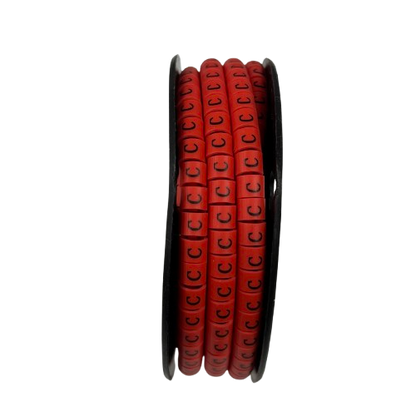 Grippes 500pcs Cable Marker Red - C for easy identification of cables and wires