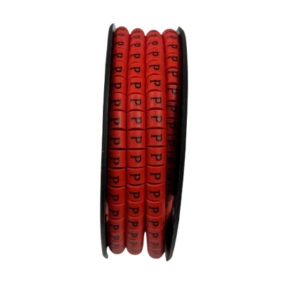 500pcs Cable Marker Red - P on a roll for easy cable organization and identification