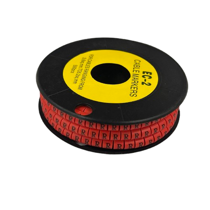 500pcs Cable Marker Red - R for organized cable management, easy identification and labeling