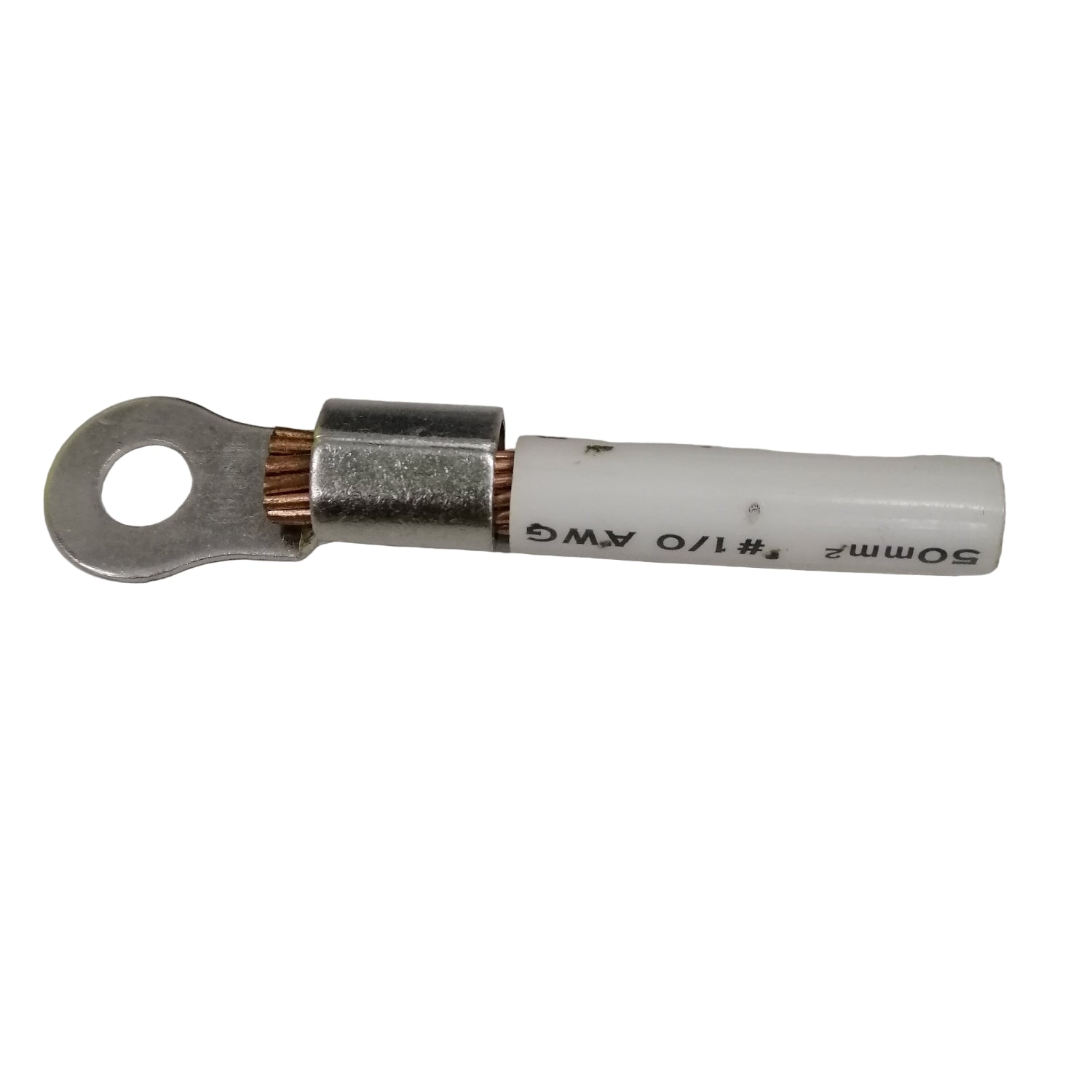 50mm short barrel terminal lug with copper wire for secure electrical connections