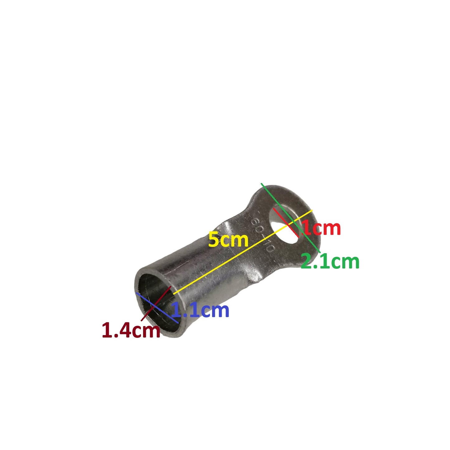 50mm short barrel terminal lug made of durable metal for secure wire connections